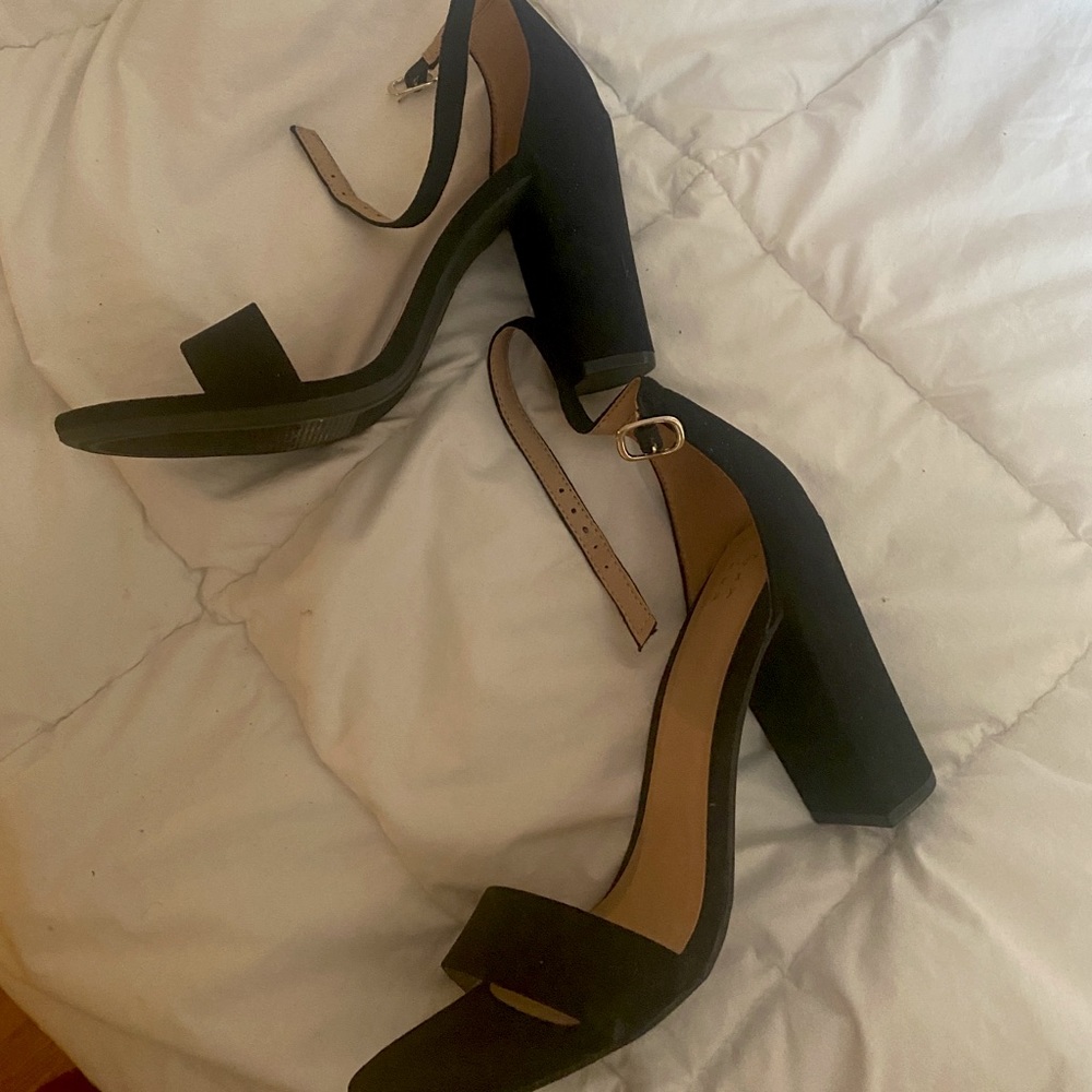 A new day black strappy heels